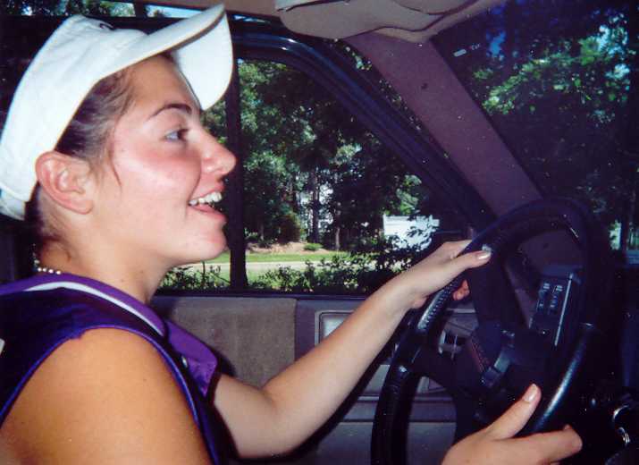 Caitie driving!!!